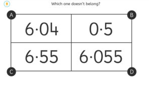 Which One Doesn’t Belong? – Estimating and Rounding Numbers